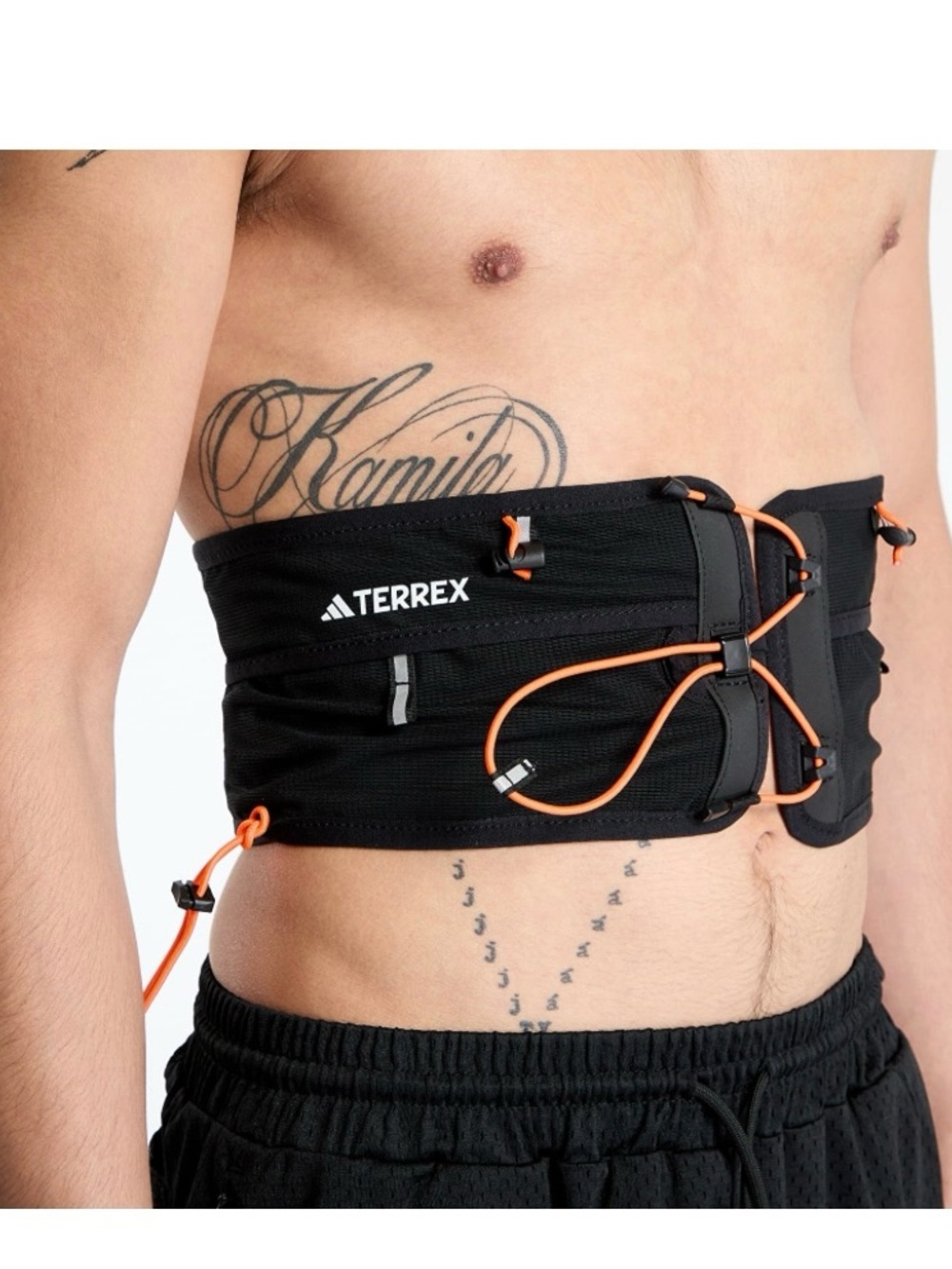adidas TERREX TRX Trail Running Waist Belt Size Adjustable Reflective Black - Picture 2 of 5